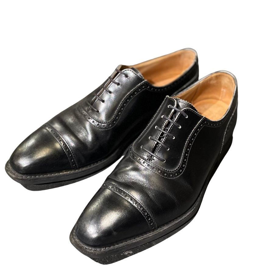 クロケット&ジョーンズ レザーシューズ ウエストボーン アデレード ブラック メンズ サイズUK7E CROCKETT&JONES WESTBORNE ビジネスシューズ 約26.0cm【LA】【中古】
