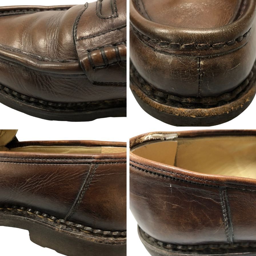 パラブーツ コインローファー ランス メンズ サイズ7F ブラウン Paraboot REIMS 約25.5cm【AFC3】