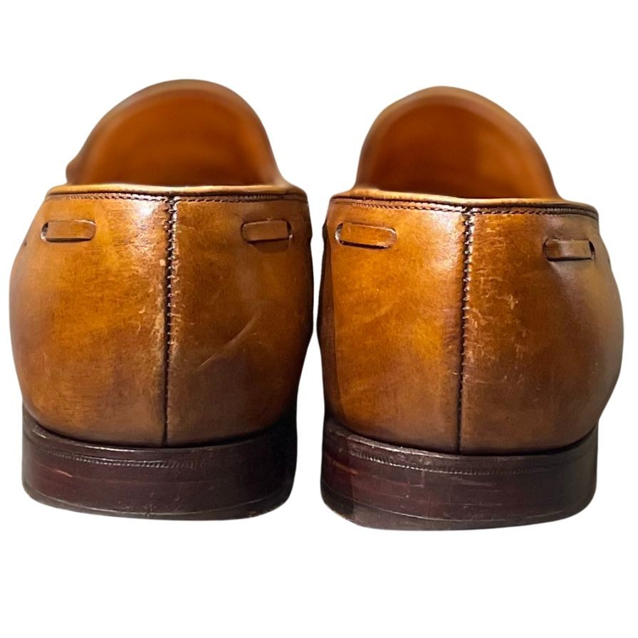 クロケット&ジョーンズ レザーシューズ キャベンデッシュ3 タッセルローファー カーフ ブラウン サイズUK7.5E CROCKETT&JONES ローファー 約26.5cm【LA】【中古】