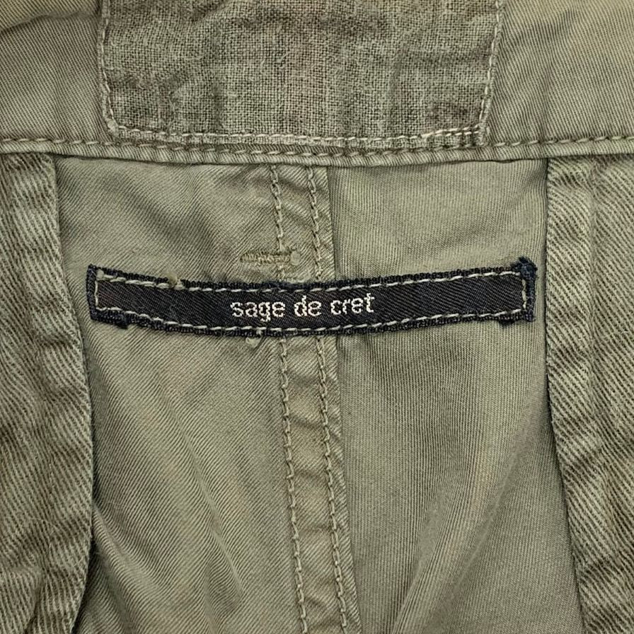 サージュデクレ カーゴパンツ 裾ジップ メンズ サイズL カーキ SAGE DE CRET 【AFB39】