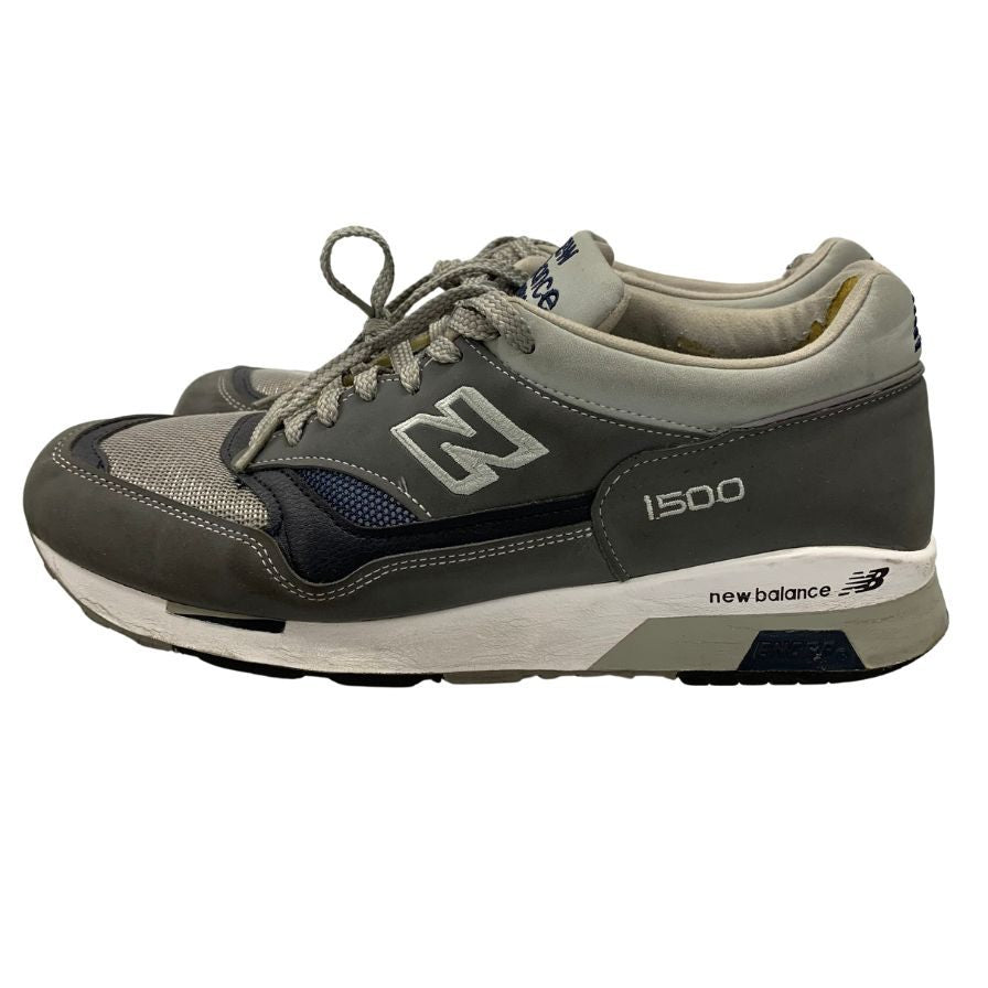中古◆ニューバランス スニーカー M1500UKG ローカット グレー×ネイビー メンズ サイズ28cm NEW BALANCE【AFC2】
