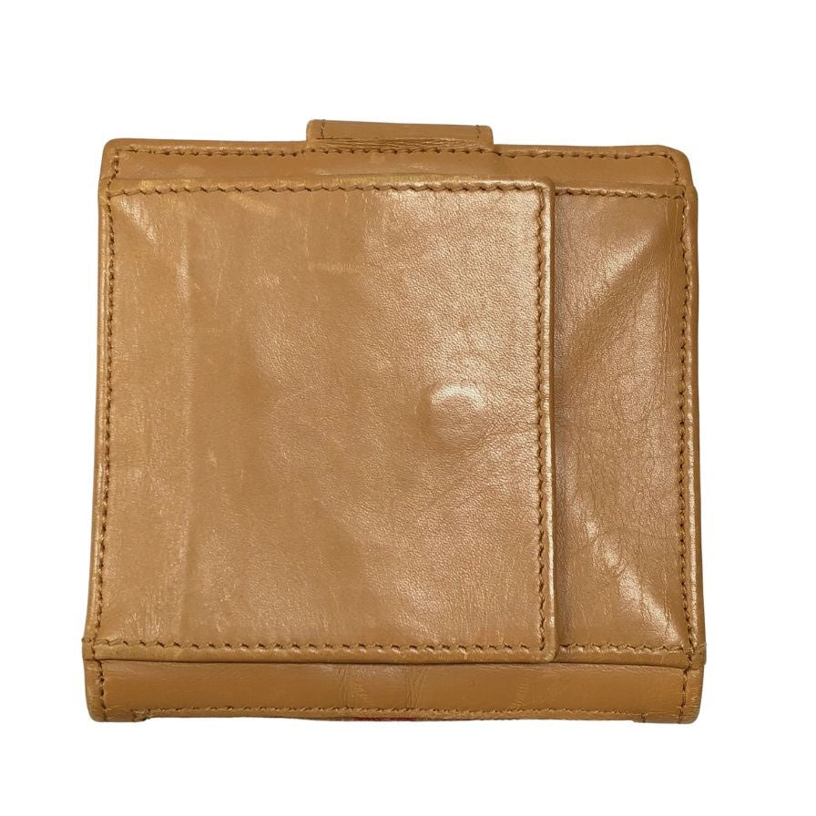 グッチ 二つ折り財布 Wホック レディース ベージュ キャンバス×レザー 035 02126 2718 5 GUCCI【AFI15】