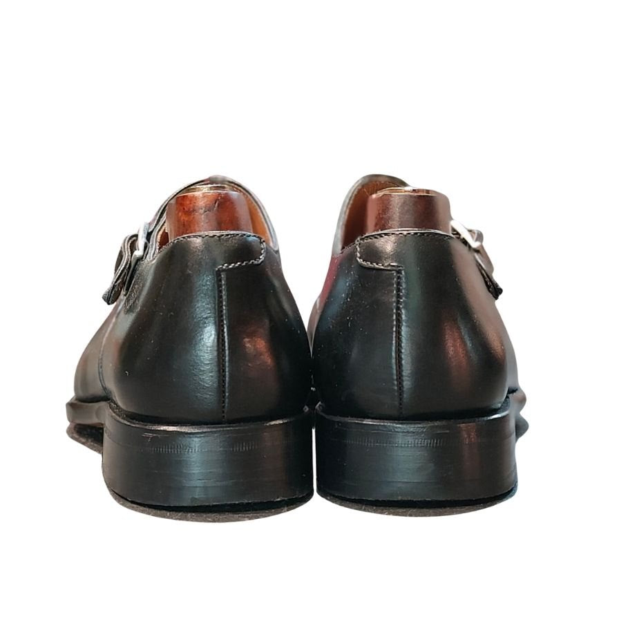 バーウィック レザーシューズ シングルモンク 5292 ブラック サイズ5.5 メンズ Berwick 約24.5cm【LA】【中古】