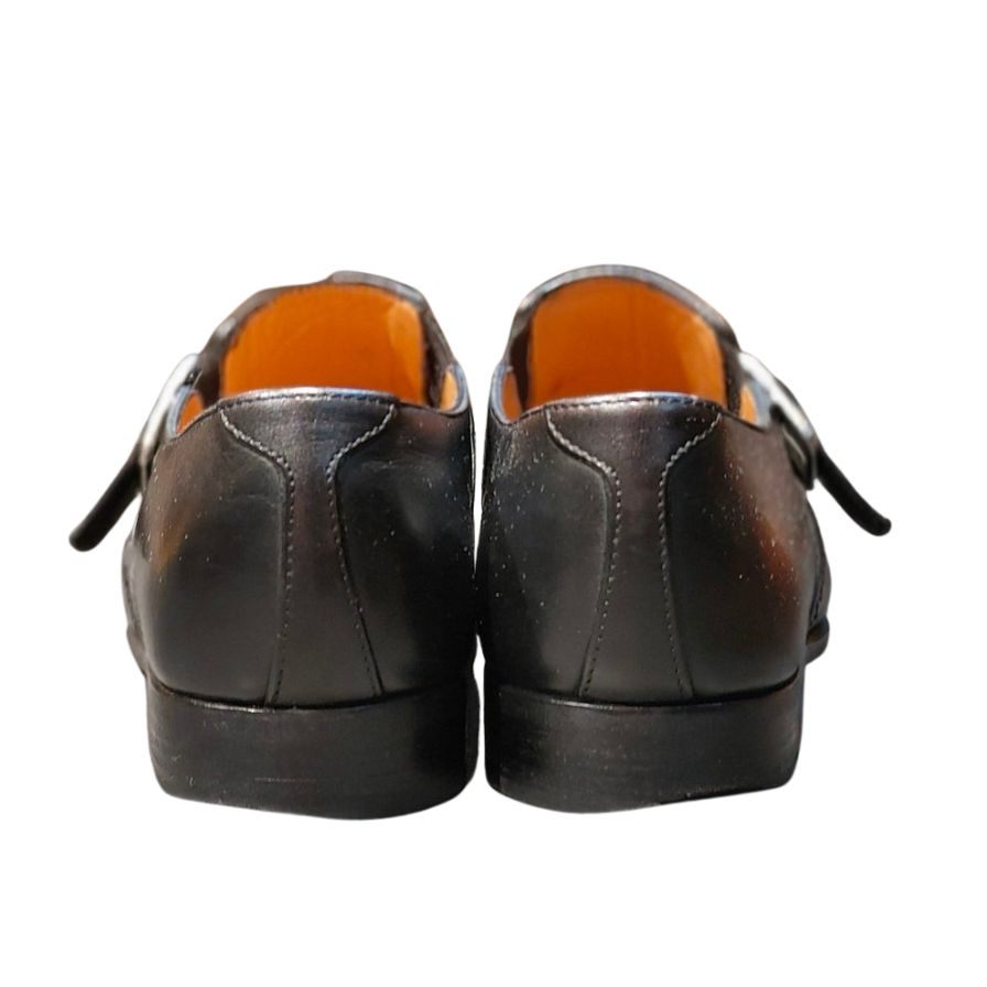 タニノクリスチー レザーシューズ シングルモンク サイドエラ メンズ 6.5 黒 TANINO CRISCI 約25.0cm【LA】【中古】