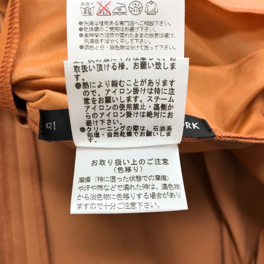 美品◆フォクシー ニューヨーク ワンピース 28717 ノースリーブ ストレッチ オレンジ レディース サイズ42 FOXEY NEW YORK 【AFB41】