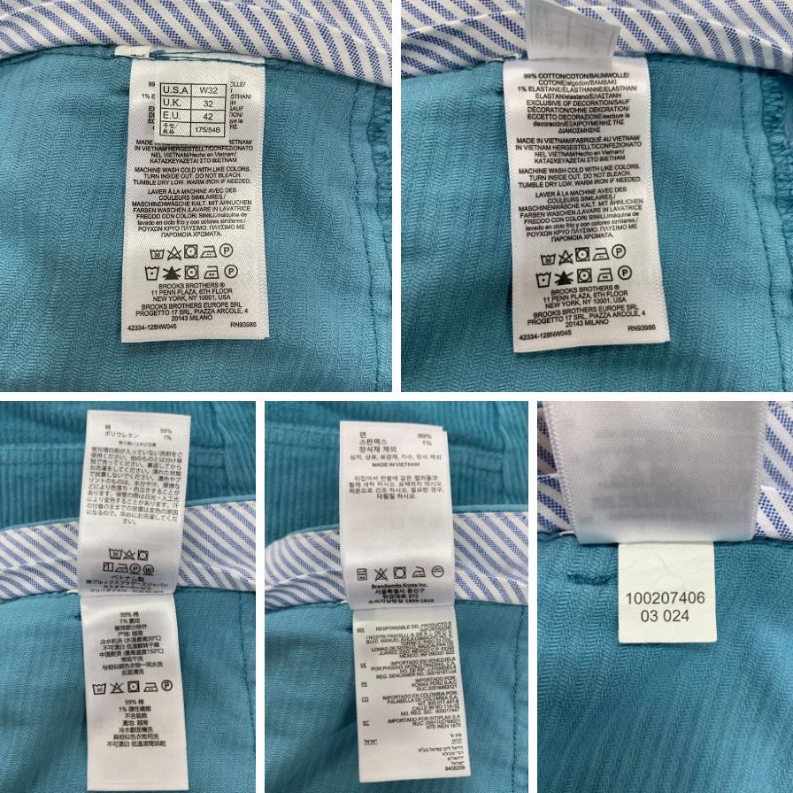ブルックスブラザーズ ハーフパンツ ショートパンツ コーデュロイ メンズ W32 ライトブルー BROOKS BROTHERS 【AFB36】