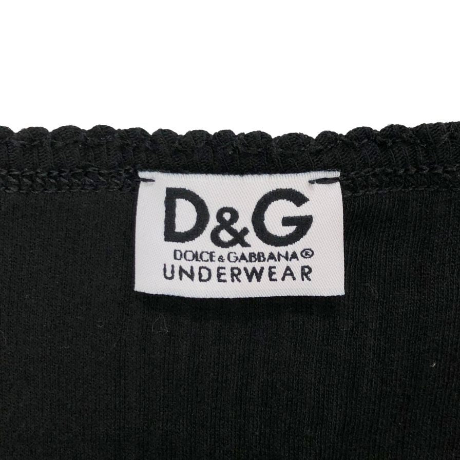 美品◆ドルチェ&ガッバーナ アンダーウェア キャミソール タンクトップ レディース サイズM ブラック DOLCE&GABBANA 【AFB28】