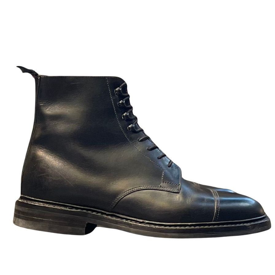 クロケット&ジョーンズ レザーブーツ ストレートチップ コニストン ブラック サイズUK6.5E CROCKETT&JONES CONISTON ブーツ 約25.5cm【LA】【中古】