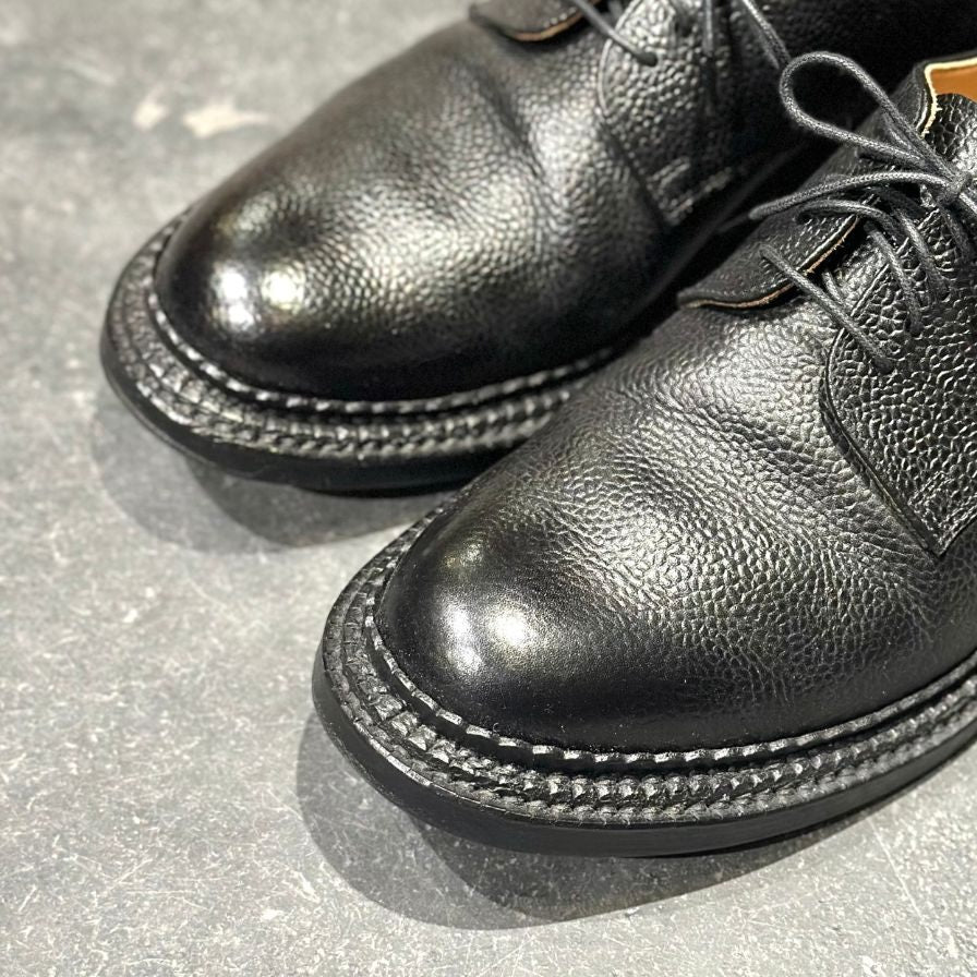 グレンソン レザーシューズ S199G 426 プレーントゥ トリプルウェルト グレインレザー ブラック サイズ6.5G GRENSON ビジネスシューズ 約25.0cm【LA】【中古】