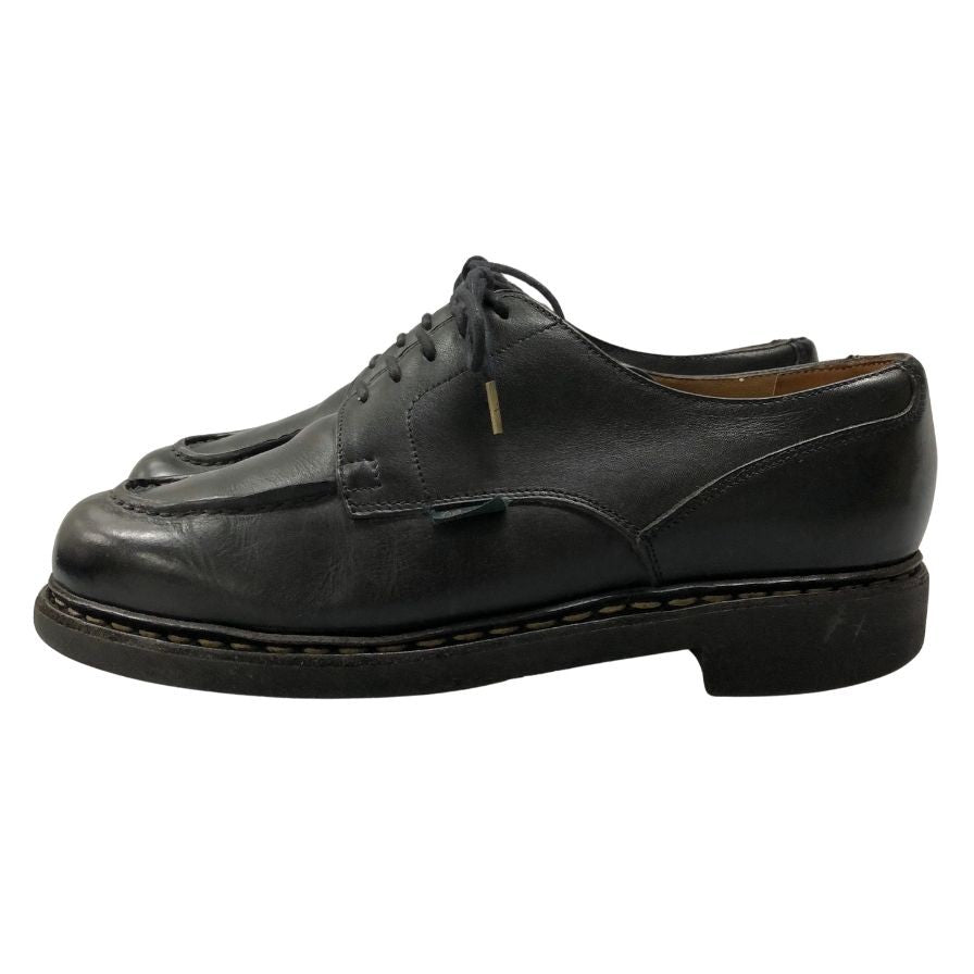 パラブーツ レザーシューズ シャンボード Uチップ カーフ ブラック メンズ サイズUK6.5F Paraboot CHAMBORD 約26.5cm【AFC43】