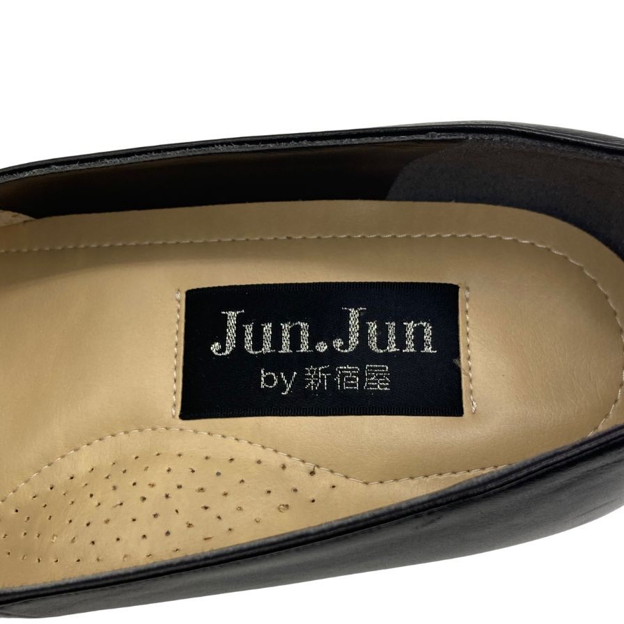ジュンジュンバイ新宿屋 パンプス ヒール レザー 5400 ブラック サイズ24.5cm レディース Jun.Jun by shinjukuya 約24.5cm【7-17】