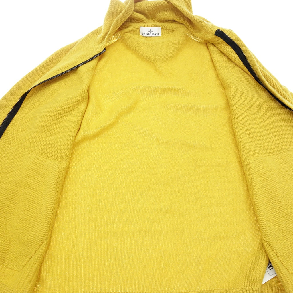 極美品◆ストーンアイランド ニットパーカー イエロー系 6915528A3 サイズ3XL STONE ISLAND 【AFB10】