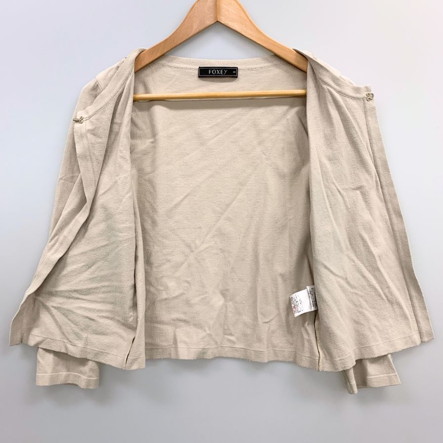 極美品◆フォクシー イノセントカーディガン アイボリー 40サイズ 28432 FOXEY 【AFB4】