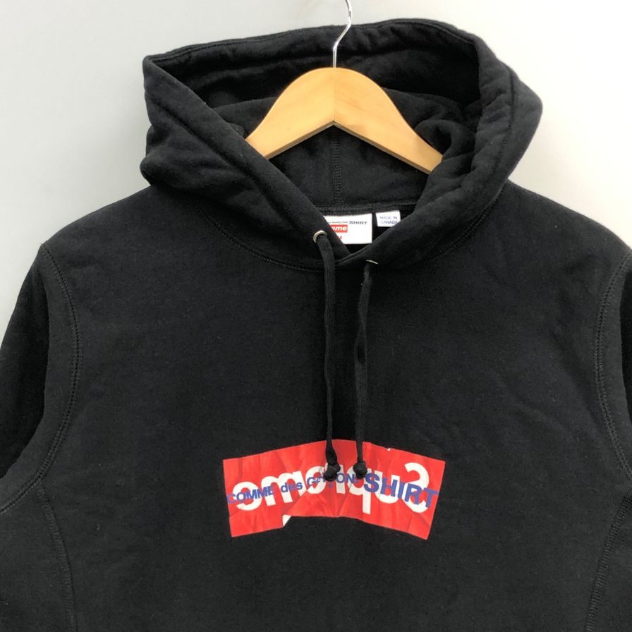 美品◆シュプリーム コムデギャルソン パーカー スプリットボックスロゴ サイズ M supreme 【AFB11】