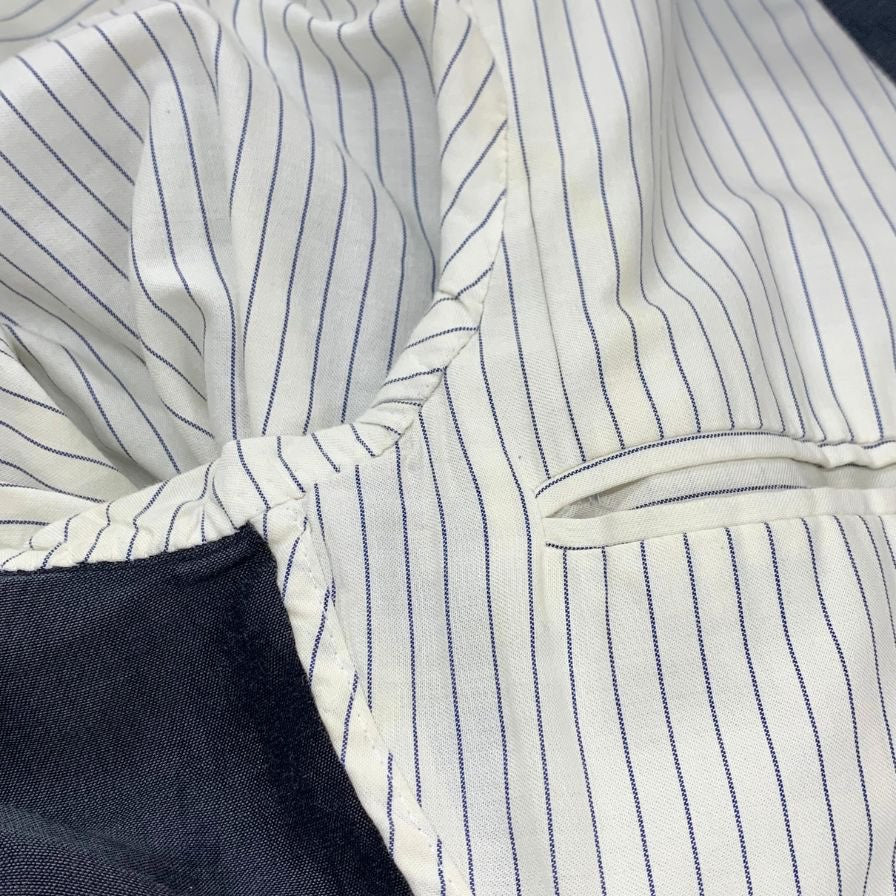 美品◆アルマーニコレッツィオーニ テーラードジャケット ウール リネン グレー系 メンズ サイズ46 ARMANI COLLEZIONI 【AFB27】