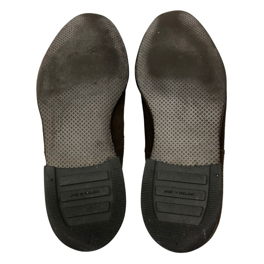 クロケット&ジョーンズ レザーシューズ ウースター スエード ブラウン メンズ サイズ9.5 E CROCKETT&JONES worcester ビジネスシューズ 約28.0cm【LA】【中古】