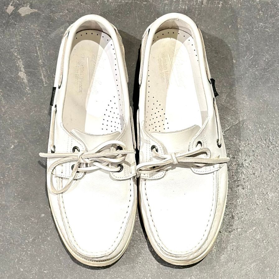 パラブーツ デッキシューズ バース ホワイト サイズ5.5 PARABOOT ビジネスシューズ 約24.0cm【LA】【中古】