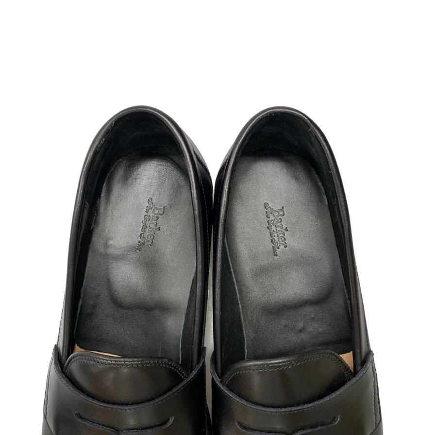 美品◆バーカー ローファー レザー 4479FW10 グッドイヤー式サドル ブラック メンズ サイズ6 BARKER【AFD5】
