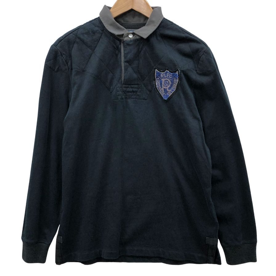 ポロラルフローレン ラガーシャツ 90S コットン ネイビー メンズ サイズL Polo Ralph Lauren【LA】
