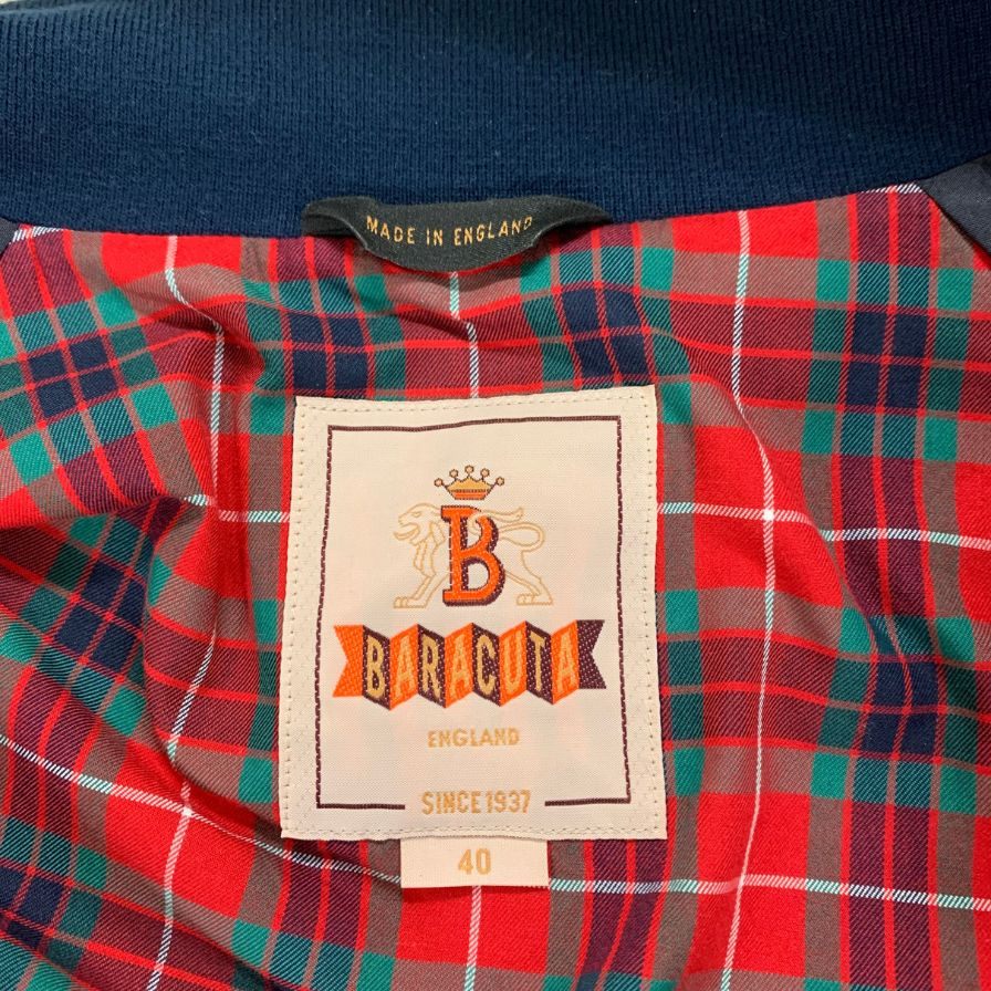 極美品◆バラクータ G4 ハリントンジャケット ネイビー メンズ サイズ40 BARACUTA 【AFB38】