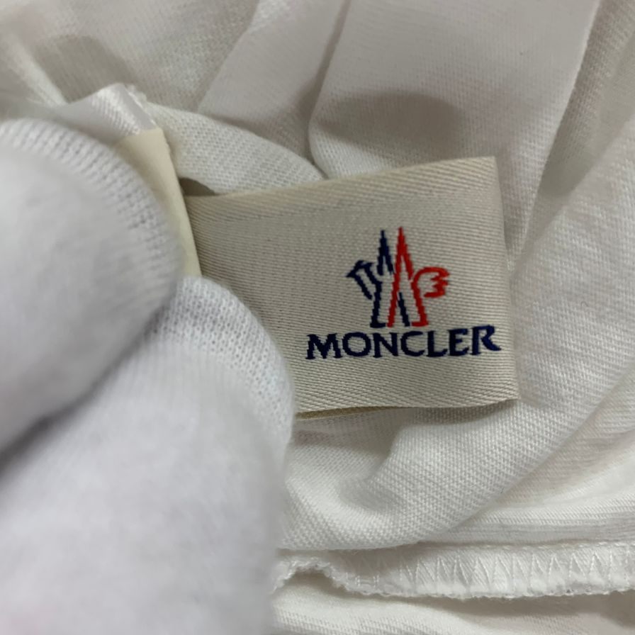 美品◆モンクレール Tシャツ 310918025450 白 ホワイト メンズ Mサイズ MONCLER 【AFB12】