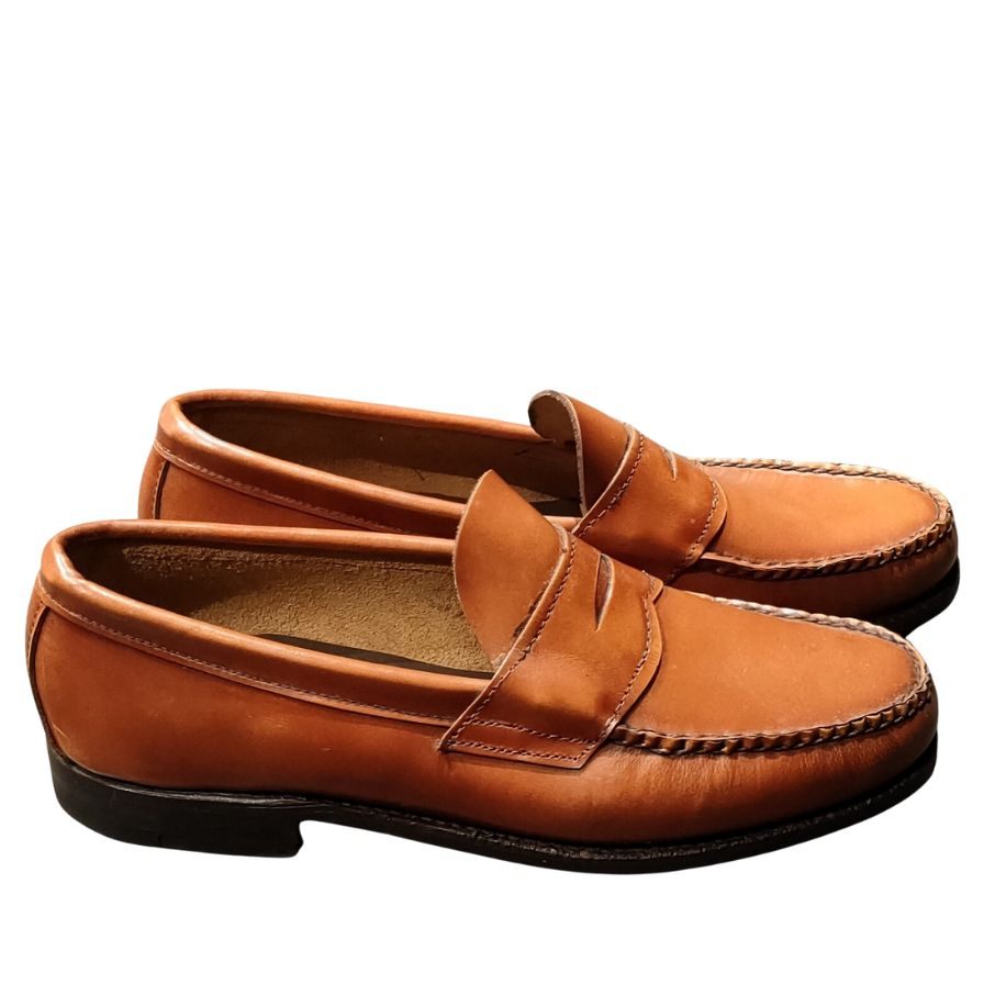ジョンストン&マーフィー レザーシューズ アンラインド ペニーローファー 99780 ブラウン メンズ サイズ6.5E JOHNSTON&MURPHY 約25.0cm【LA】【中古】