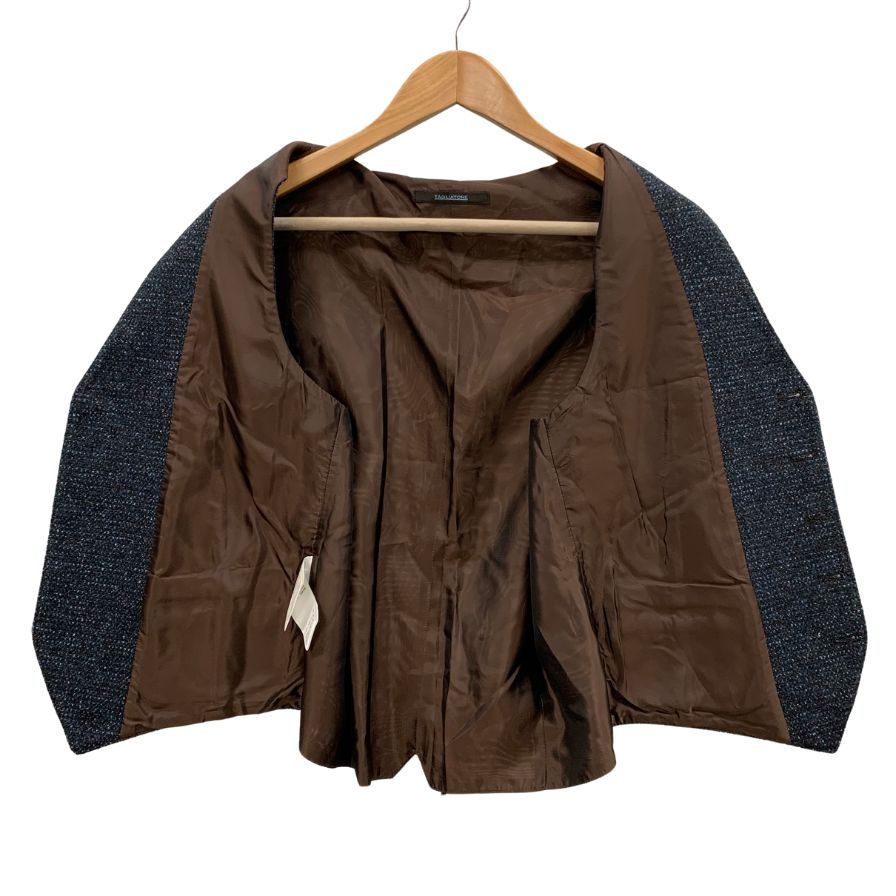 極美品◆タリアトーレ ジレ メランジ ネイビーブラウン系 サイズ50 TAGLIATORE 【AFB6】