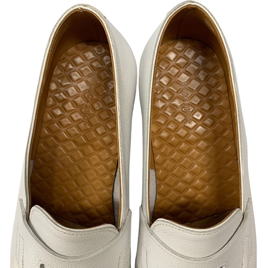 ジョンロブ ローファー ロペス クシュベルカーフ ホワイト サイズ8E メンズ JOHN LOBB LOPEZ 約27.0cm【LA】