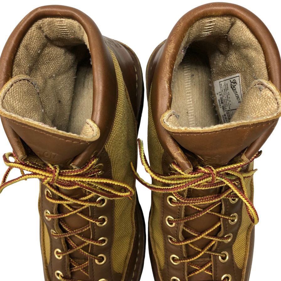 ダナー レースアップブーツ ダナーライト 30420X レザー キャンバス ビブラム ブラウン メンズ サイズUS7 Danner Vibram 約25.0cm【AFD4】