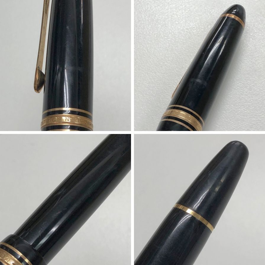 モンブラン 万年筆 マイスターシュテュック 4810 No.146 ペン先14C 585 ブラック×ゴールド MONTBLANC【AFI7】