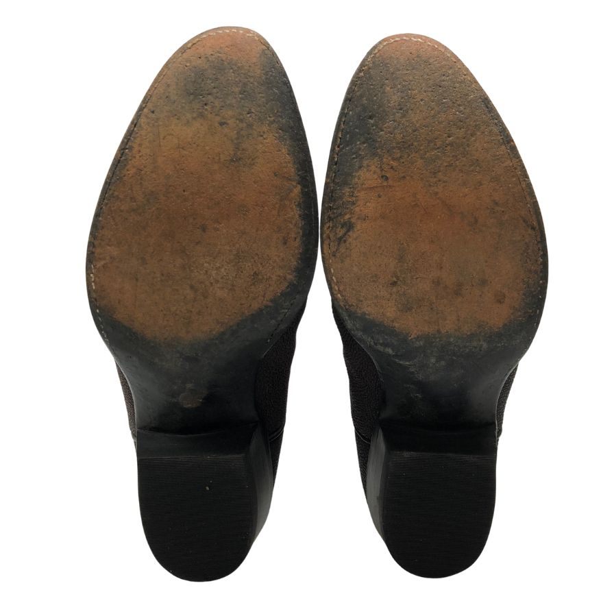 ルケーシー ウエスタンブーツ スティングレー レザーコンビ メンズ サイズ9D ブラウン系 Lucchese 約27.5cm【AFC47】