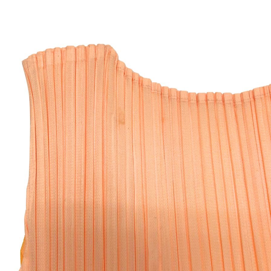 美品◆プリーツプリーズ イッセイミヤケ ノースリトップス カーネーション イエロー レディース サイズ3 PP06-JK101 PLEATS PLEASE ISSEY MIYAKE 【AFB7】