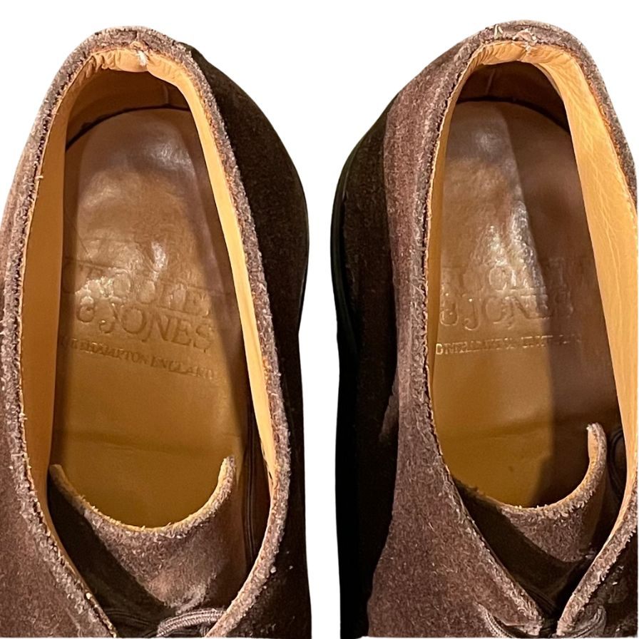 クロケット&ジョーンズ レザーシューズ チルターン チャッカブーツ スエード ブラウン メンズ サイズUK6E CROCKETT&JONES 約24.0cm【LA】【中古】