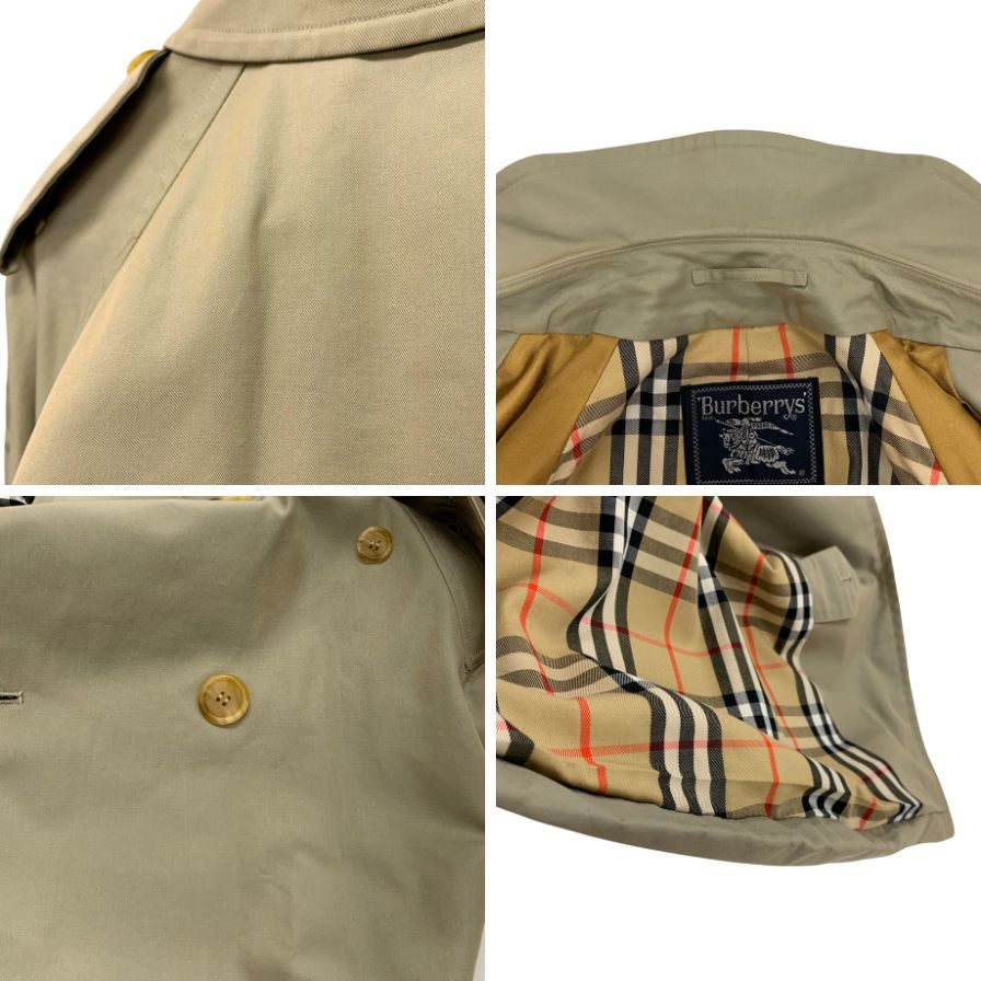 バーバリー トレンチコート 90S 玉虫色調 カーキ メンズ サイズ表記なし Burberry【LA】