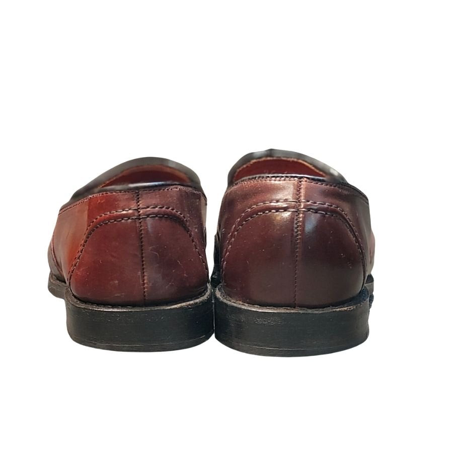 アレンエドモンズ レザーシューズ ローファー 4976 フルサドル コードバン ダークバーガンディ サイズUS7D Allen Edmonds ローファー 約25.0cm【LA】【中古】