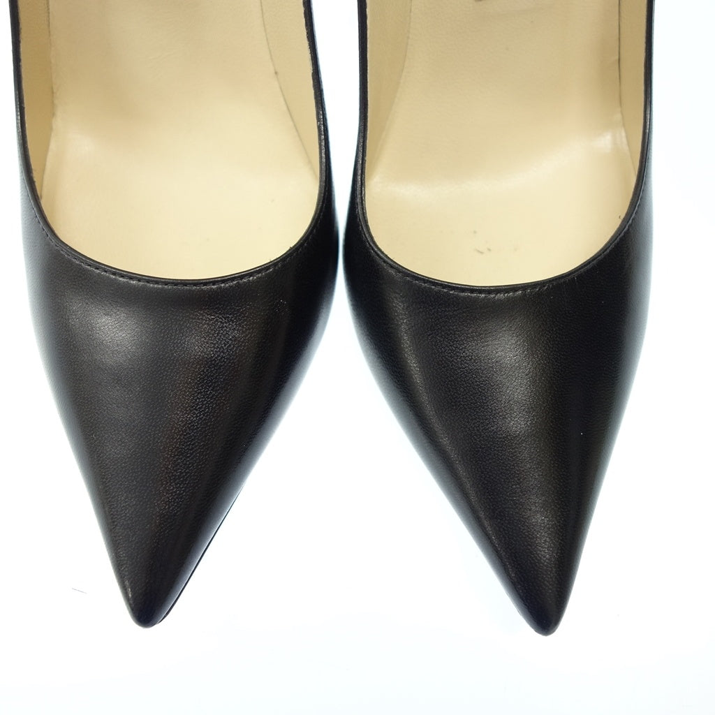美品◆ジミーチュウ パンプス ハイヒール カーフ レディース ブラック サイズ35.5 JIMMY CHOO【AFC31】