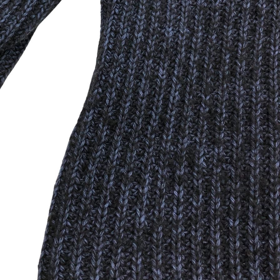 中古◆モンクレール ダウンジャケット cardigan tricot 2023 ニット切替 メンズ ブルー サイズM MONCLER 【AFB5】