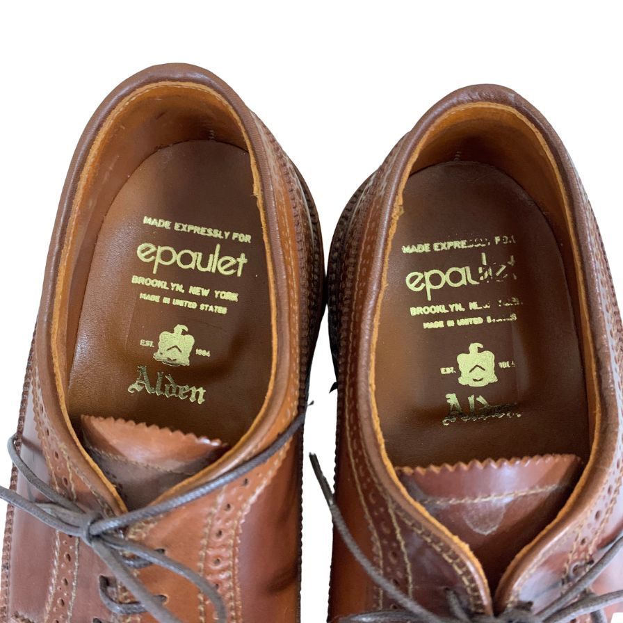 オールデン 97891 コードバン ウィングチップ ウイスキー サイズ9.5D ALDEN ビジネスシューズ 約27.5cm【LA】【中古】