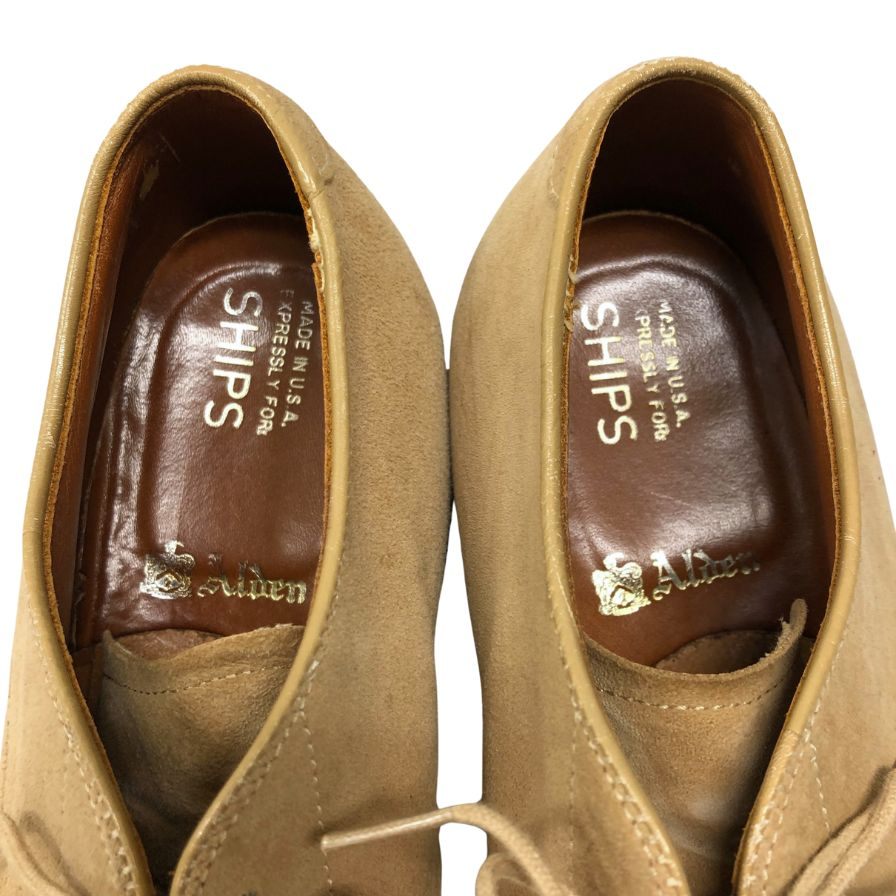 オールデン レザーシューズ プレーントゥ 53519 スエード サイズUS7D メンズ ベージュ系 ALDEN ビジネスシューズ 約25.0cm【LA】【中古】