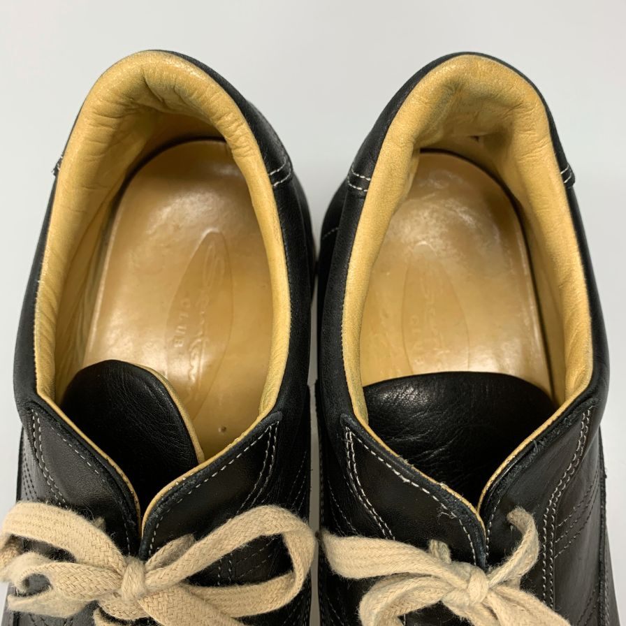 サントーニ レザースニーカー ブラック メンズ サイズ8 SANTONI 約26.5cm【AFC28】