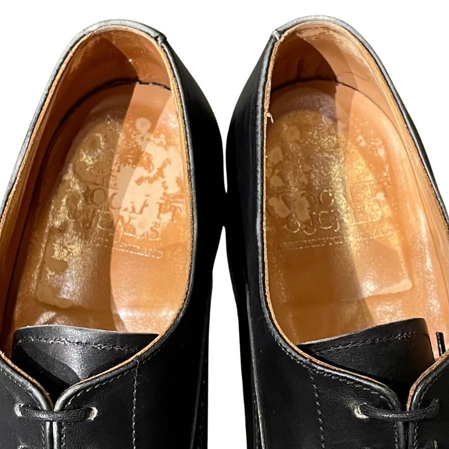 クロケット&ジョーンズ レザーシューズ モールトン2 セミブローグ ブラック メンズ サイズUK7E CROCKETT&JONES MALTON2 約26.0cm【LA】【中古】