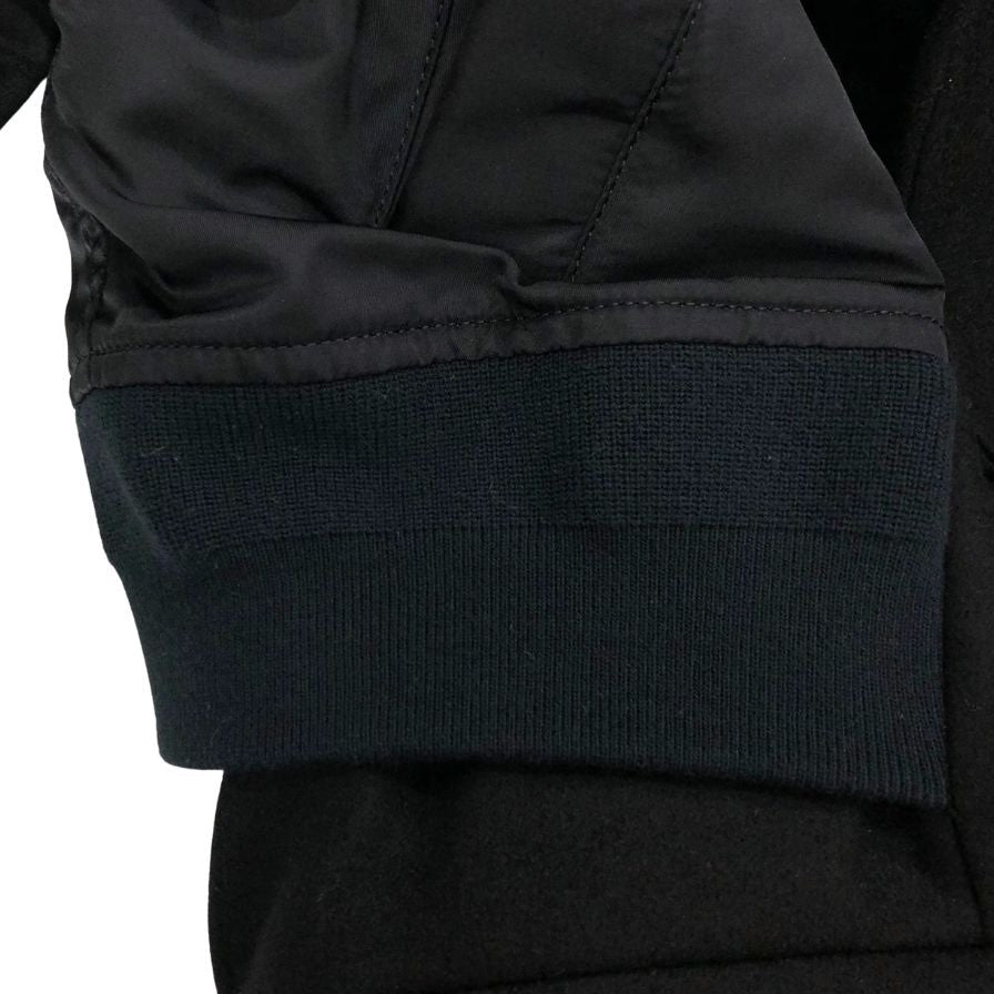 極美品◆サカイ 20年製 ドッキングロングコート レディース サイズ2 ブラック 20-05208 sacai 【AFB56】