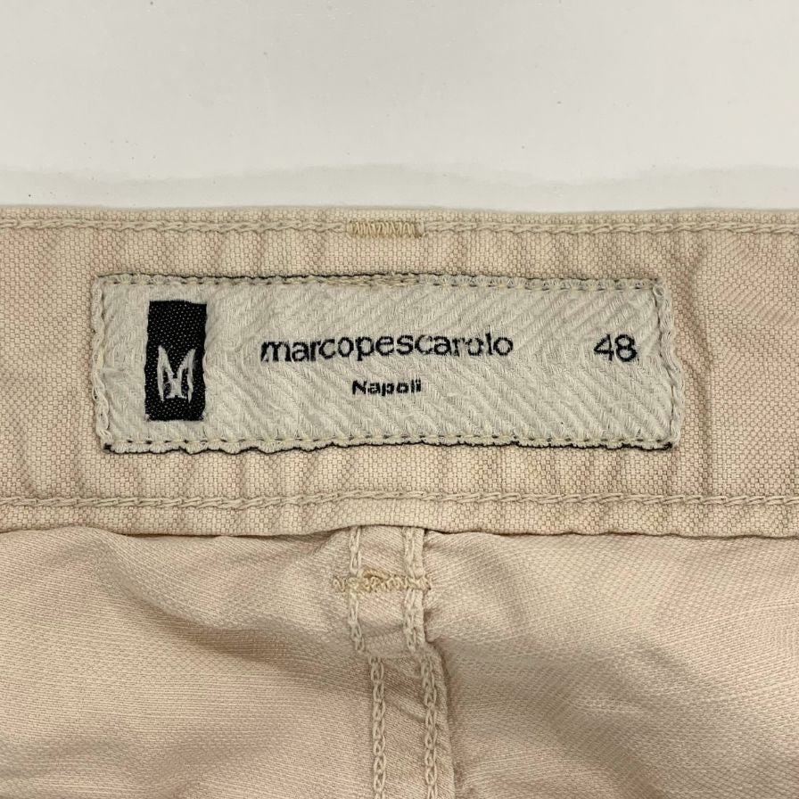 マルコペスカローロ デニムパンツ コットン リネン ホワイト サイズ48 marcopescarolo 【AFB9】
