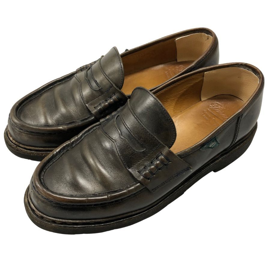 パラブーツ コインローファー ランス メンズ サイズ7F ダークブラウン Paraboot REIMS 約25.5cm【AFC6】