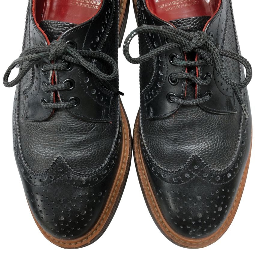 トリッカーズ レザーシューズ ウィングチップ Golosh Brogues M7306 ブラック メンズ サイズ7.5 Tricker’s ビジネスシューズ 約26.0cm【LA】【中古】
