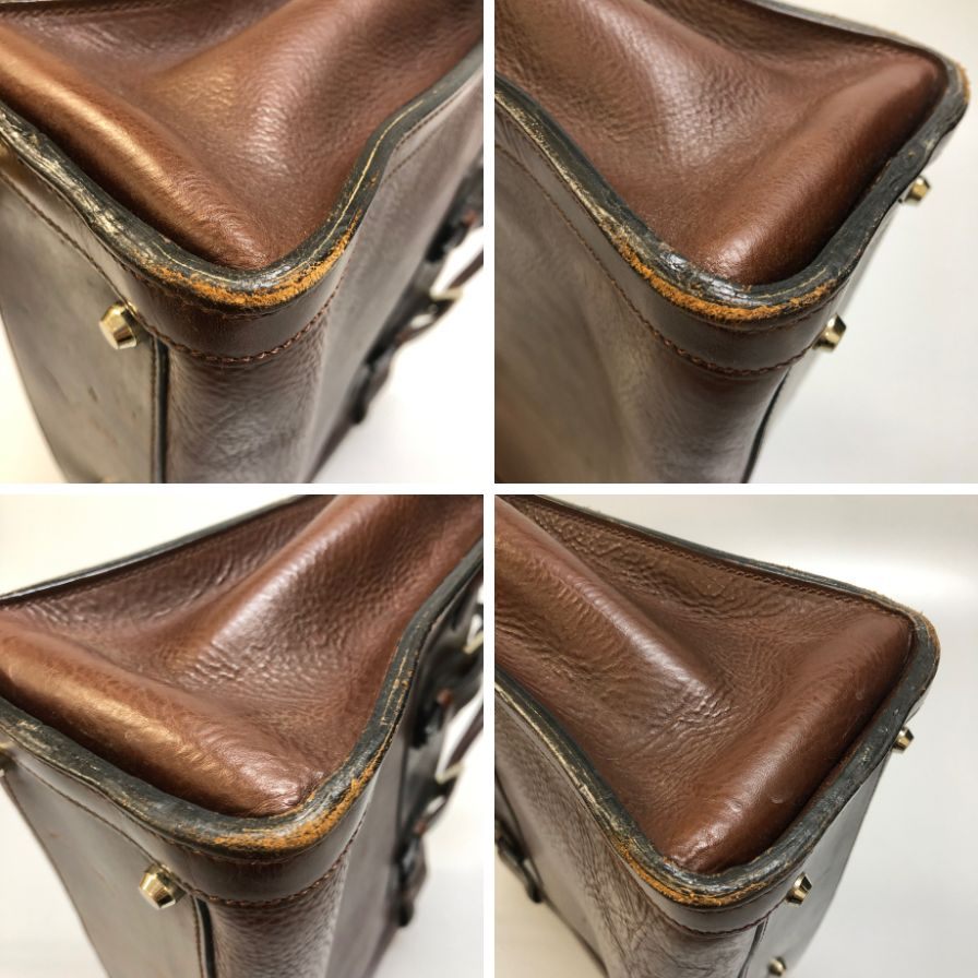 万双 ブリーフケース シモーネ 天ファスナー ブラウン系 メンズ レザー【AFE6】