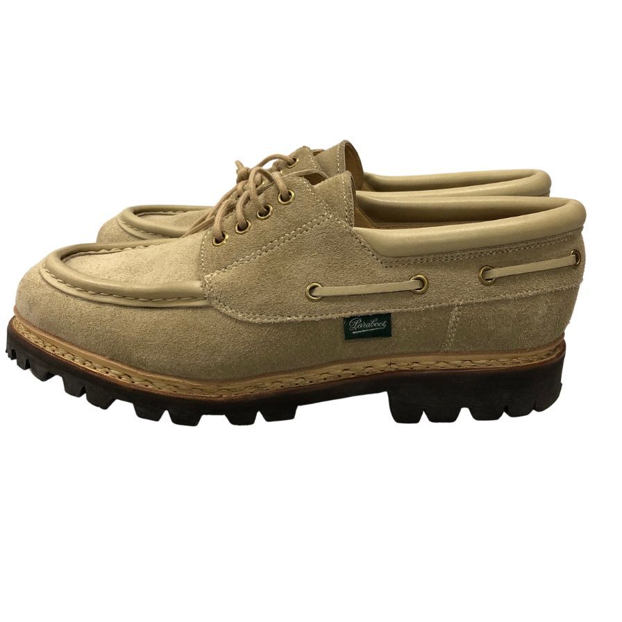 パラブーツ デッキシューズ シメイ スエード ベージュ サイズUK6.5 メンズ Paraboot CHIMEY 約25.0cm【LA】【中古】