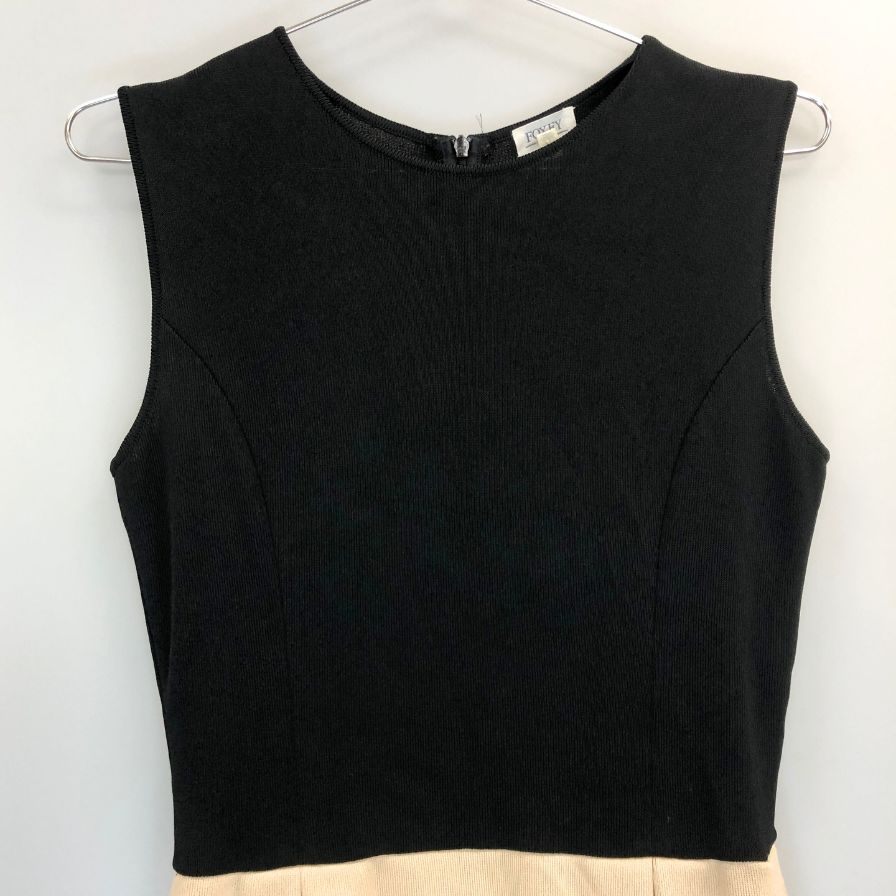 美品◆フォクシー ブティック ワンピース ニット 切替 ボーダー アクリル 15155 ベージュ レディース サイズ40 FOXEY BOUTIQUE 【AFB35】