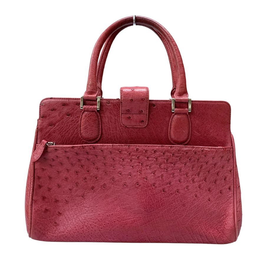 オーストリッチ スキン トートバッグ レディース ピンク OSTRICH SKIN【AFE5】