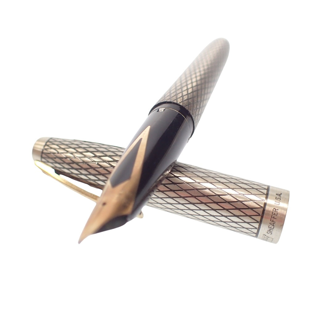 中古◆シェーファー 万年筆 スターリングシルバー ペン先14K シルバー SHEAFFER【AFI4】